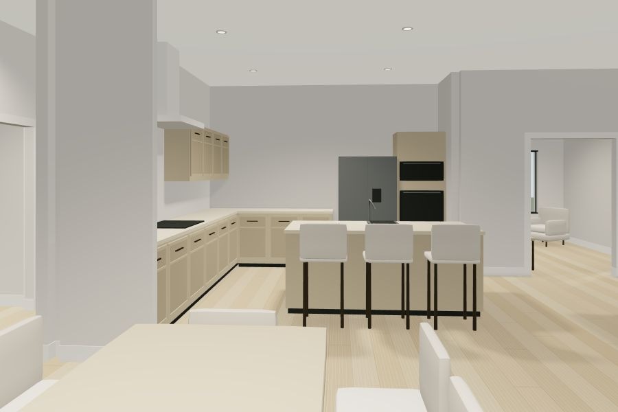 Dining beside the kitchen