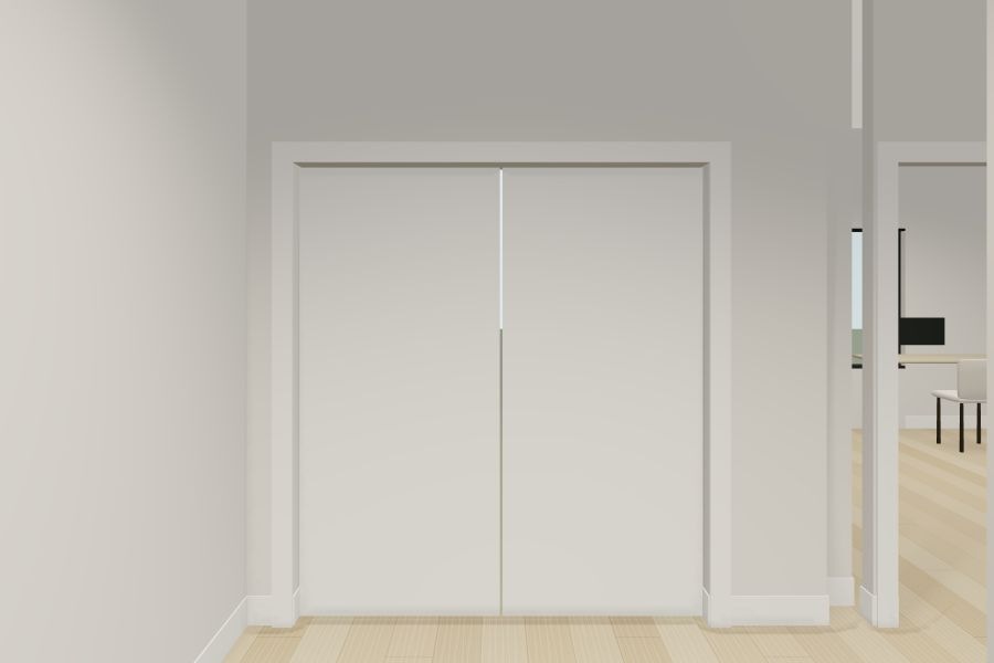 Toward the front door