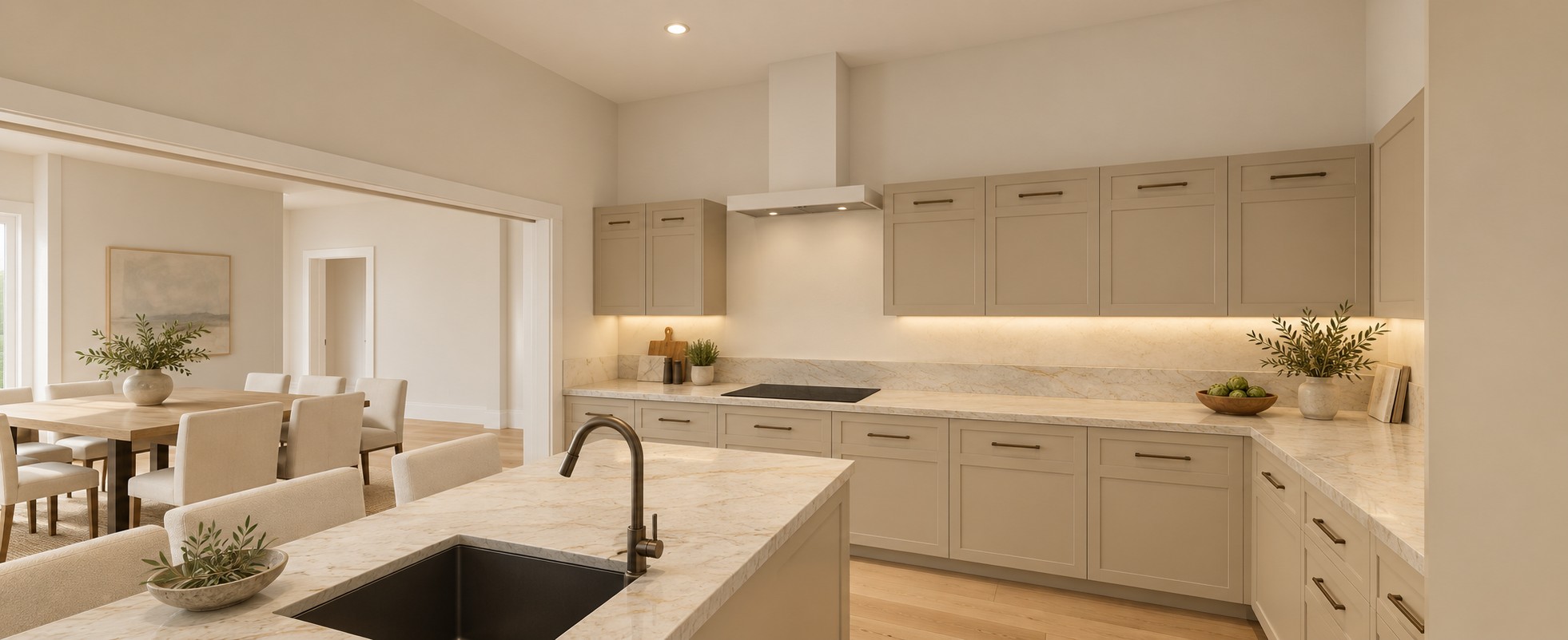 The reoriented kitchen