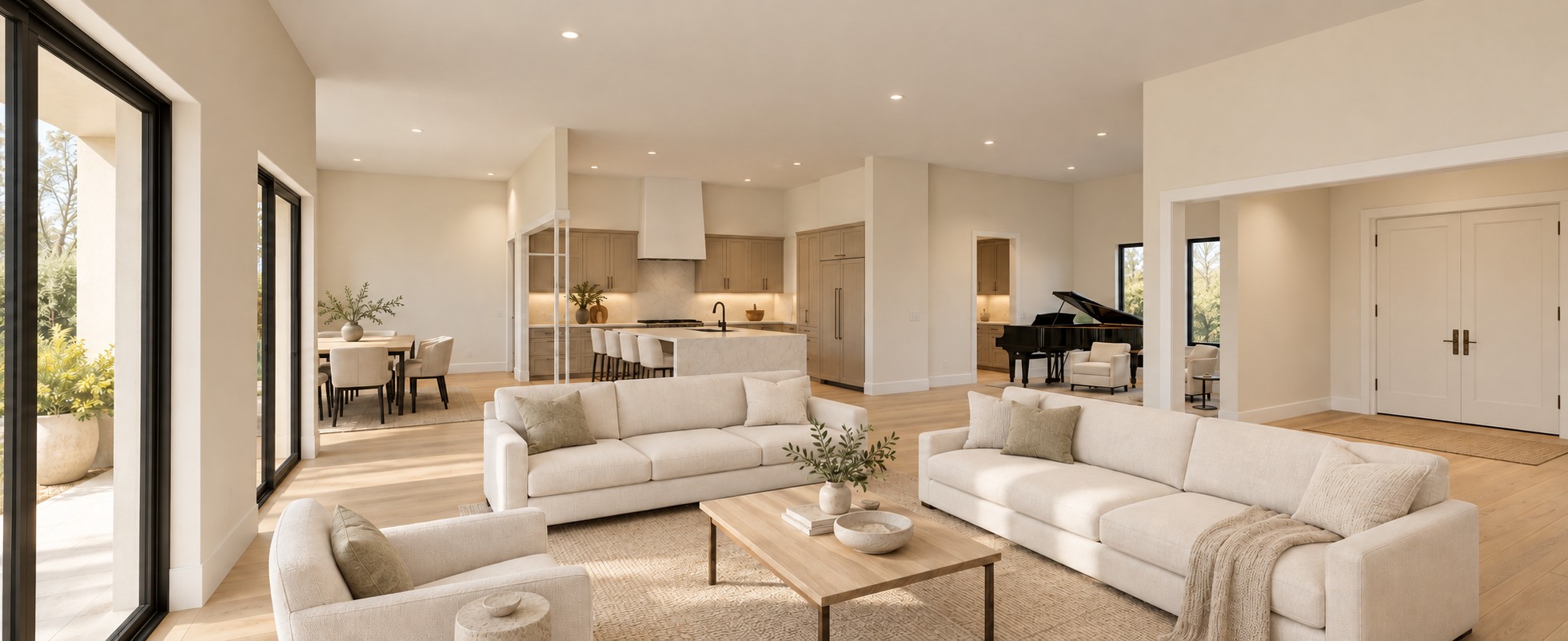 Living, dining and music